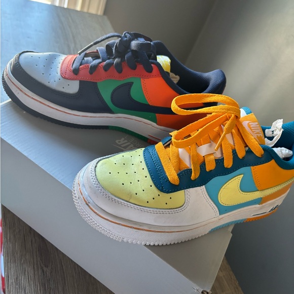Nike Yellow Orange Sneakers Vibrant Low-Top Style - Picture 1 of 5
